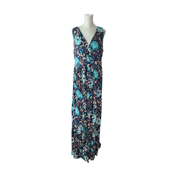 St. John’s Bay Blue Floral Maxi Dress Size XL - Picture 1 of 4